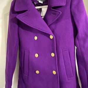 J.Crew purple winter coat ladies